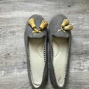 Charles Philip - suede flats - size 7.5
